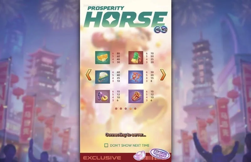 Prosperity Horse - utbetalningstabell för symboler